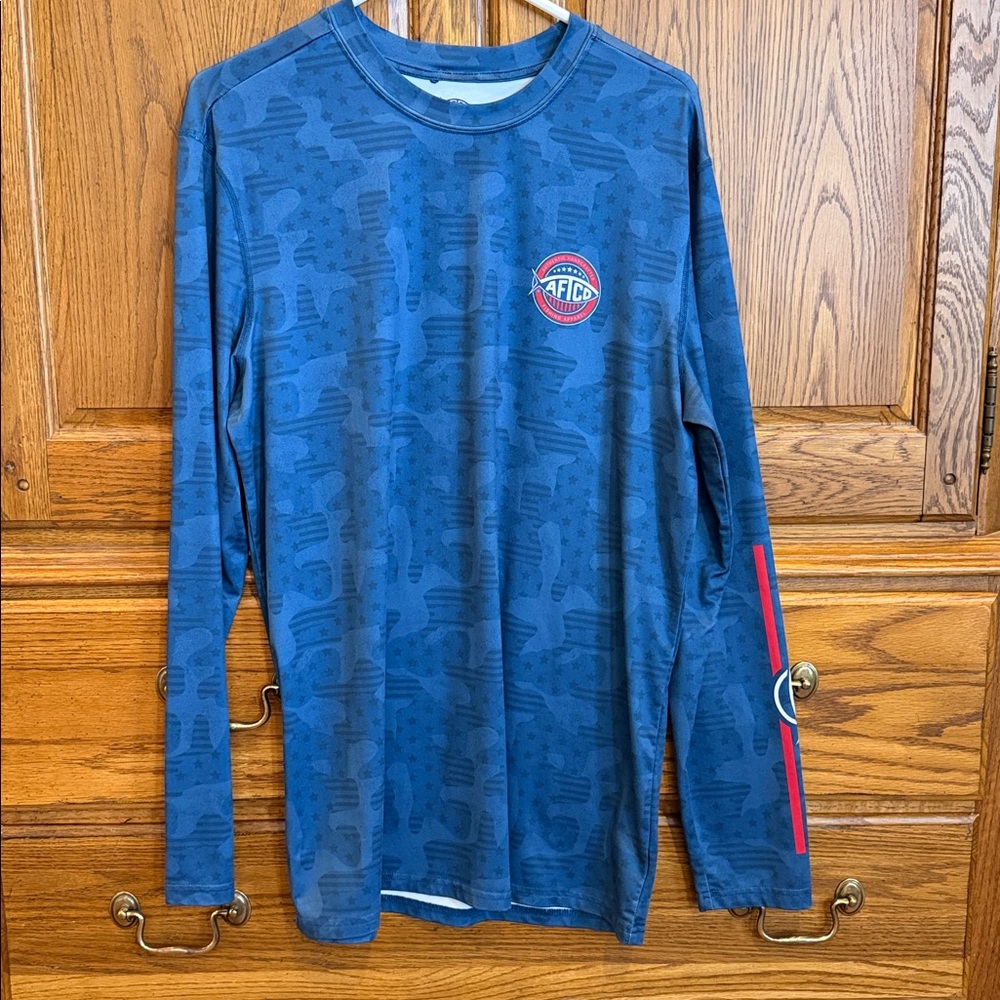 AFTCO Blue Performance Shirt